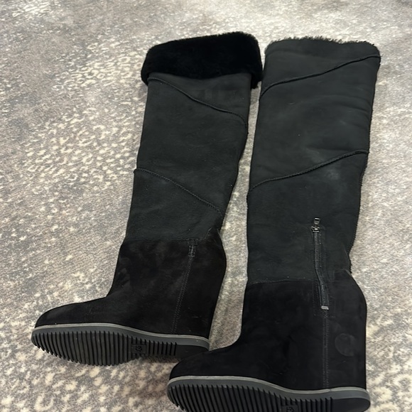 UGG MONDRI OVER THE KNEE BOOT IN SOFT SHEEPSKIN 4 INCH WEDGE - Picture 8 of 13